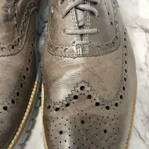 Cole Haan ZeroGrand Wingtip Oxfords 10.5 Taupe Leather Comfort Unstructured Cole Haan | Shoes | Cole Haan Zerogrand Wingtip Oxfords 5  main image 3